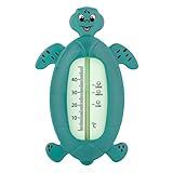 reer Schildkröte Baby-Thermometer für die Badewanne, kindersicheres Bade-Thermometer, grün