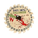 Limtula Kreativer Halloween Countdown Holzanhänger Einzigartige DIY Feiertagsdekoration Gruseliger Adventskalender Für Zuhause Und Haustür Halloween Countdown Kalender