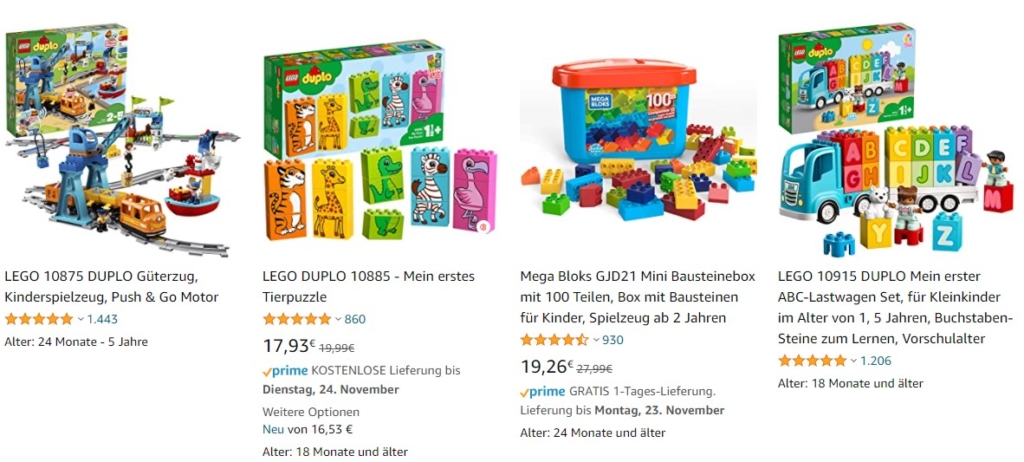 Top Bewertungen sind ein Grund, wieso Lego Duplo so häufig gekauft wird