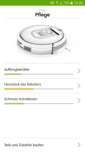 Roomba Zubehör - Anzeige Status in iRobot Home App