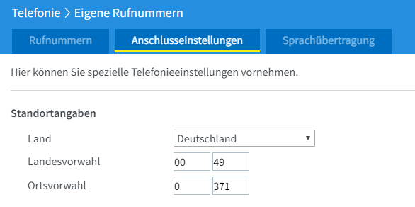 Wie gebe ich Vorwahlen in die Fritzbox ein?